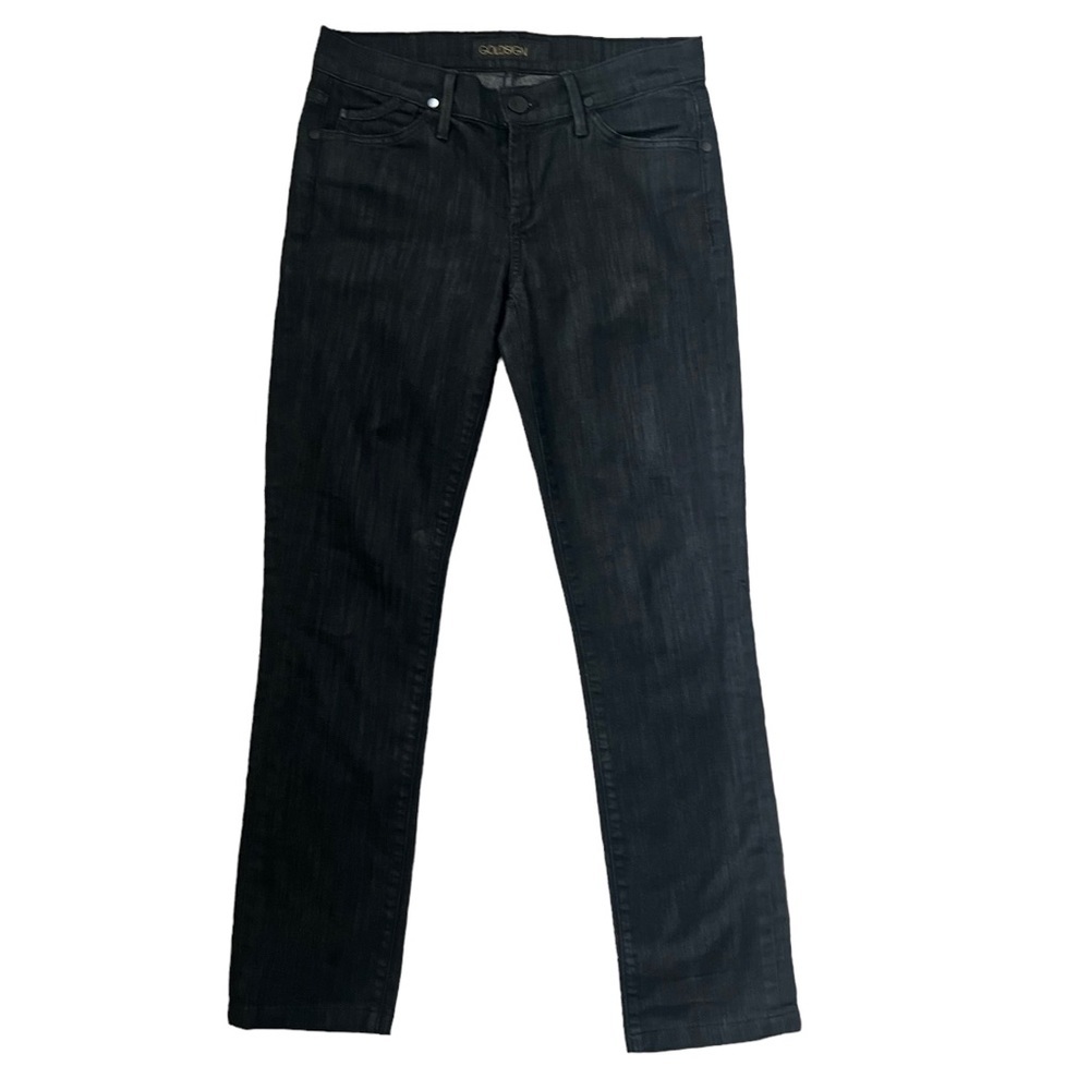 Goldsign Mid-Rise Straight Jeans Black Size 26